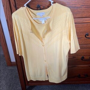 Christopher Banks Yellow Cardigan Sweater set